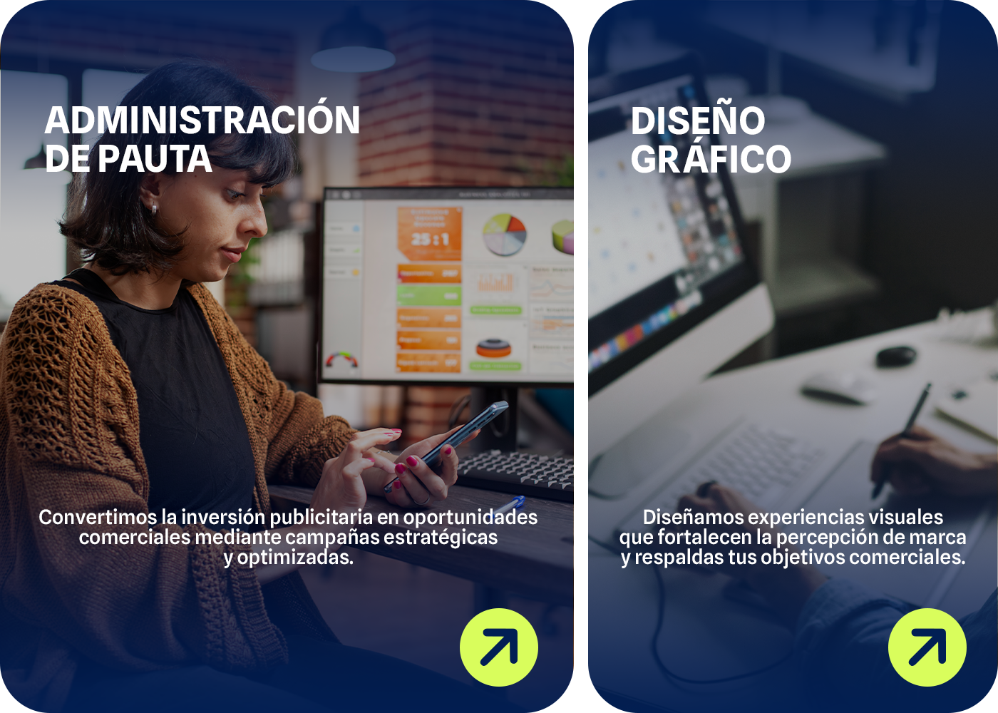 Servicios de administración de pauta y diseño gráfico